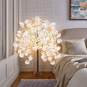 Amazon.com: obbsie 4FT Cherry Blossom Tree with 360 LED